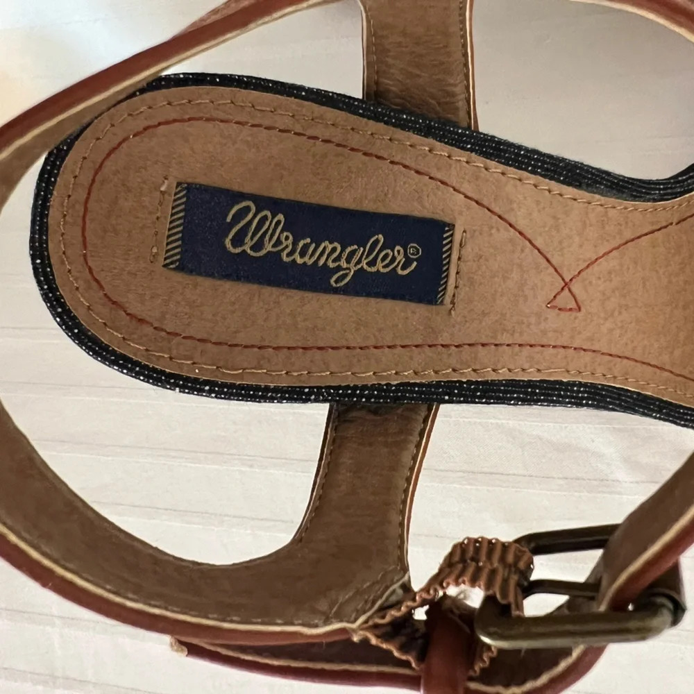 Wrangler Sunset Alicia Denim Espadrille Sandals Open Toe Size 8.5 (39Eu) - Picture 10 of 16